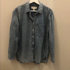 Madewell Blue Casual Button Down Shirt